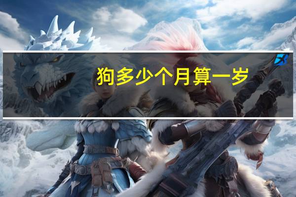 狗多少个月算一岁