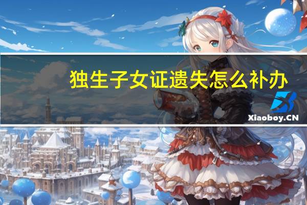 独生子女证遗失怎么补办