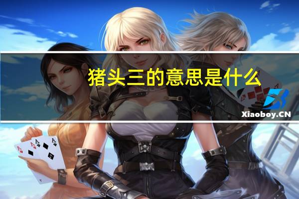 猪头三的意思是什么