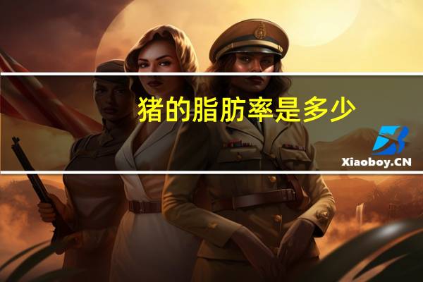 猪的脂肪率是多少