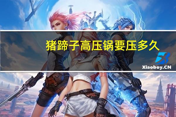 猪蹄子高压锅要压多久