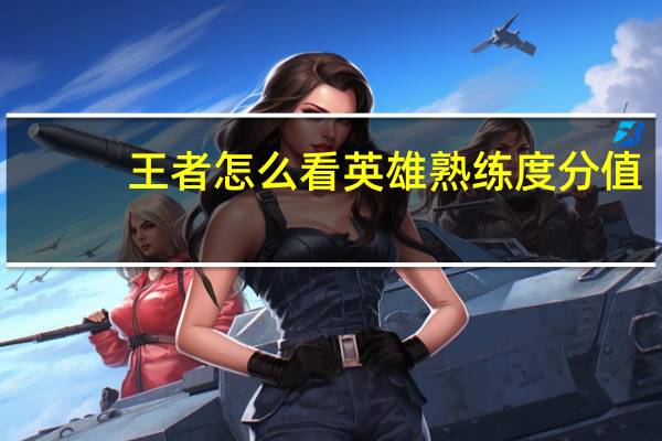 王者怎么看英雄熟练度分值