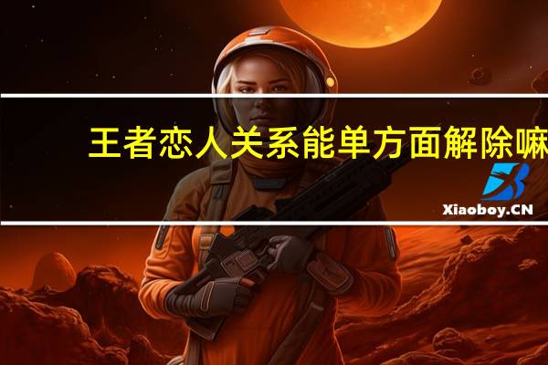 王者恋人关系能单方面解除嘛