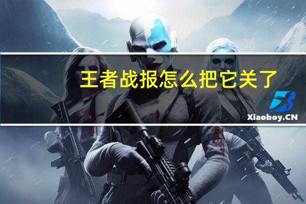 王者战报怎么把它关了