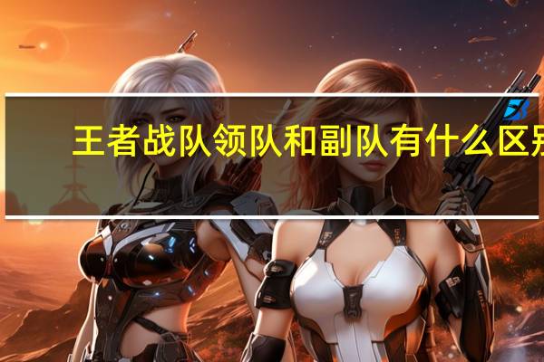 王者战队领队和副队有什么区别