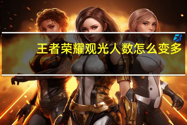 王者荣耀观光人数怎么变多