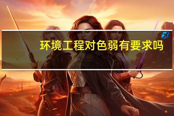 环境工程对色弱有要求吗