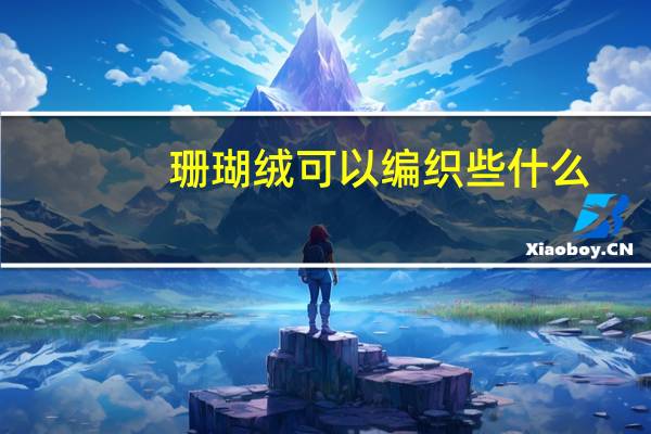 珊瑚绒可以编织些什么