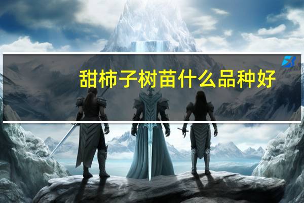 甜柿子树苗什么品种好