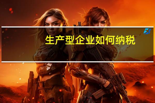 生产型企业如何纳税