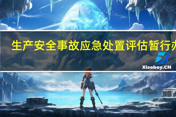 生产安全事故应急处置评估暂行办法