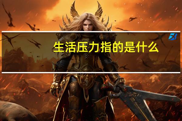 生活压力指的是什么