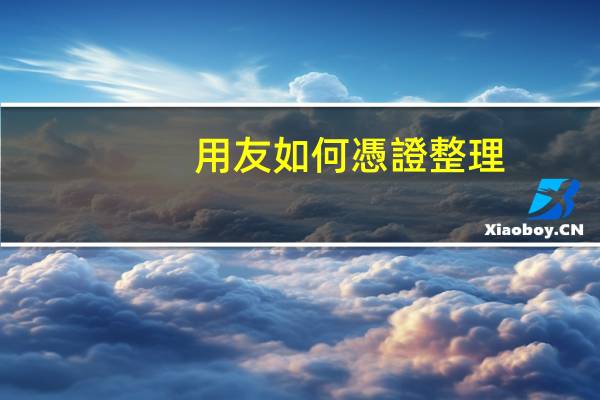 用友如何憑證整理