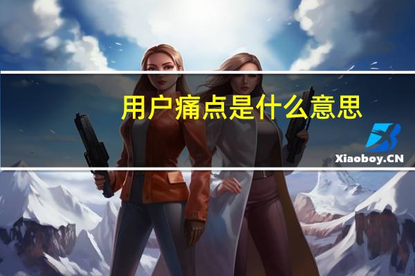 用户痛点是什么意思