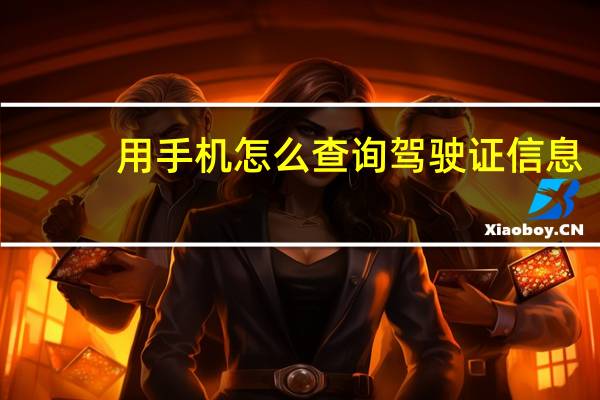 用手机怎么查询驾驶证信息