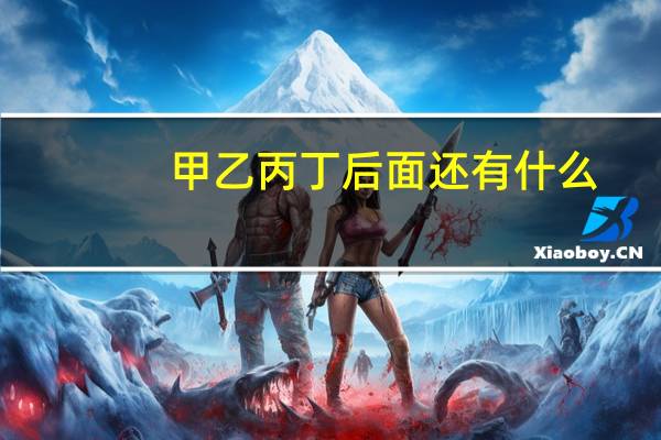 甲乙丙丁后面还有什么