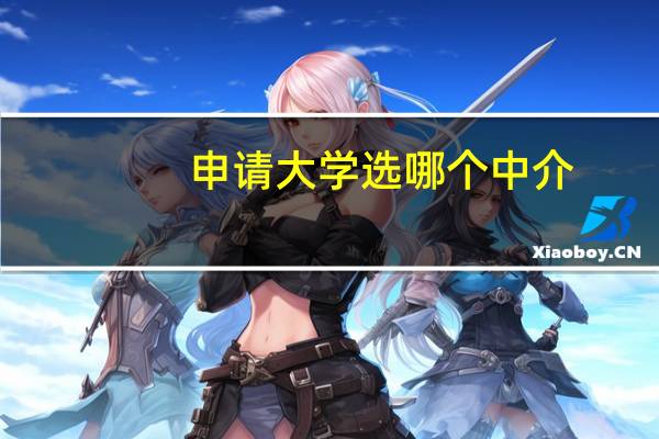 申请大学选哪个中介