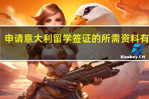 申请意大利留学签证的所需资料有哪些