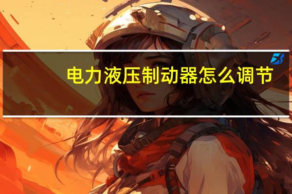 电力液压制动器怎么调节