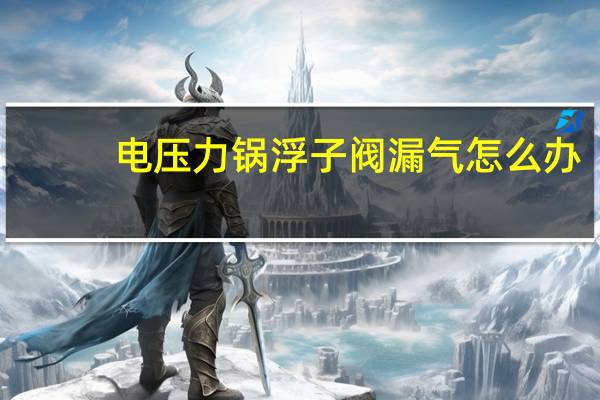 电压力锅浮子阀漏气怎么办