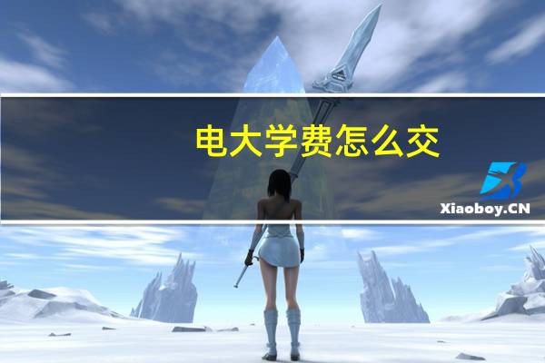 电大学费怎么交