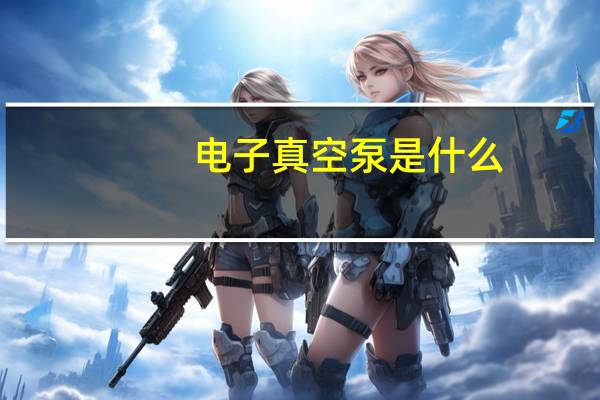 电子真空泵是什么