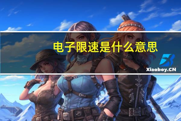 电子限速是什么意思