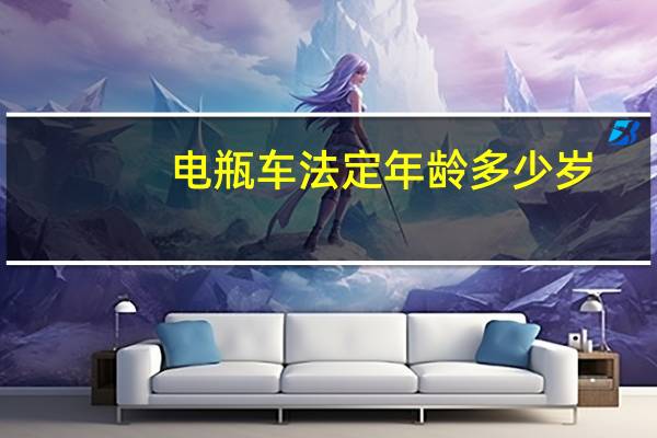 电瓶车法定年龄多少岁