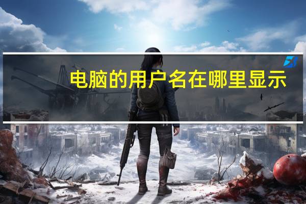 电脑的用户名在哪里显示