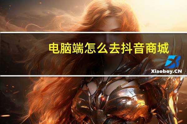 电脑端怎么去抖音商城