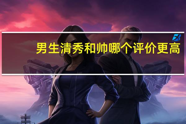 男生清秀和帅哪个评价更高