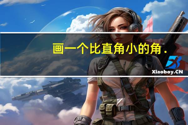 画一个比直角小的角．