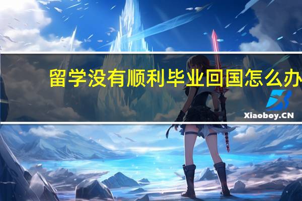 留学没有顺利毕业回国怎么办