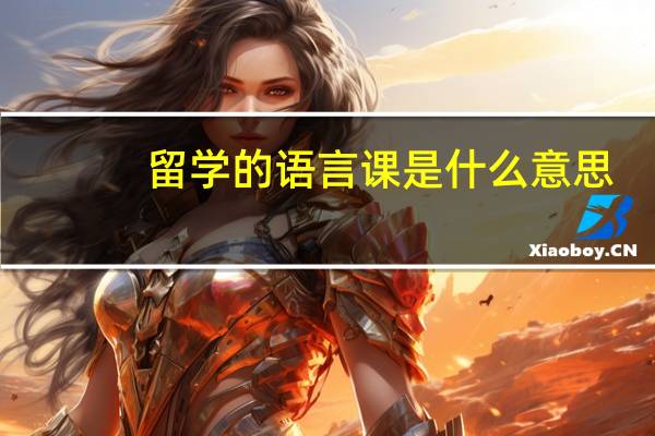 留学的语言课是什么意思
