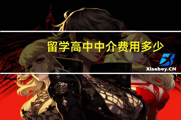 留学高中中介费用多少