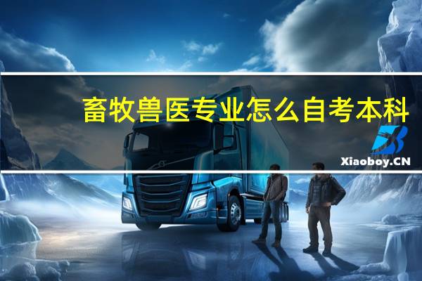 畜牧兽医专业怎么自考本科