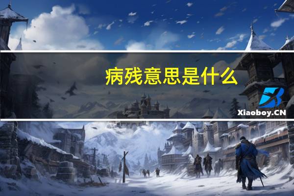 病残意思是什么