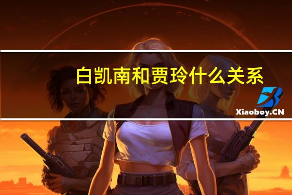 白凯南和贾玲什么关系