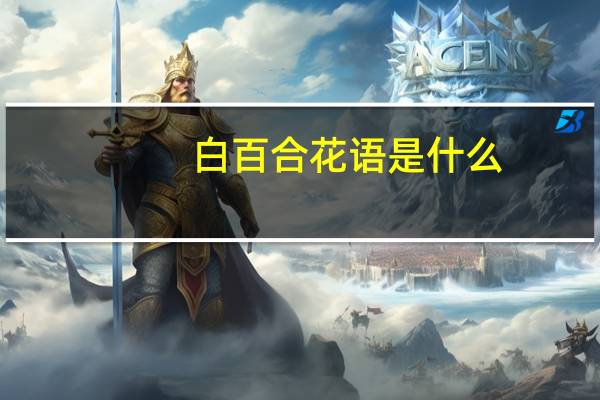 白百合花语是什么