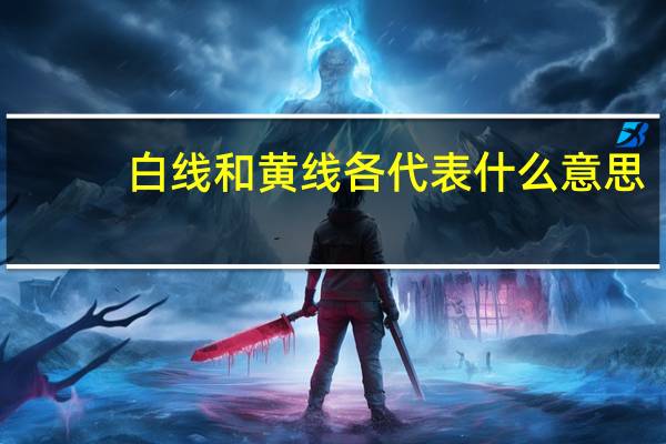 白线和黄线各代表什么意思