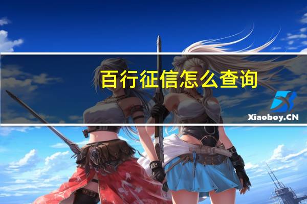 百行征信怎么查询