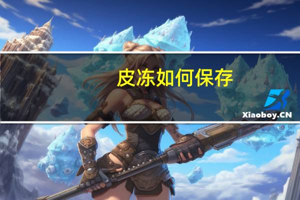 皮冻如何保存