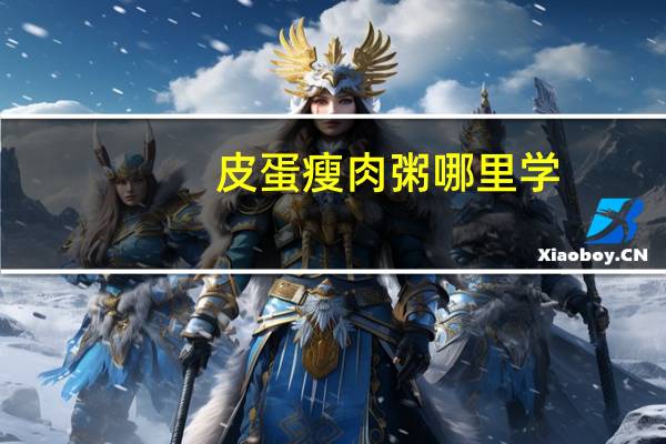 皮蛋瘦肉粥哪里学