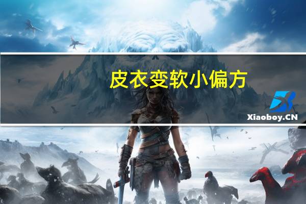 皮衣变软小偏方