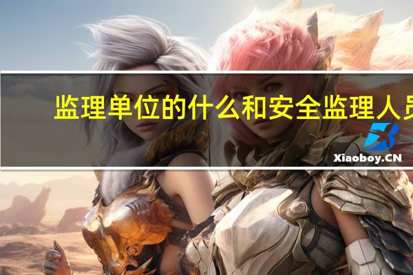 监理单位的什么和安全监理人员