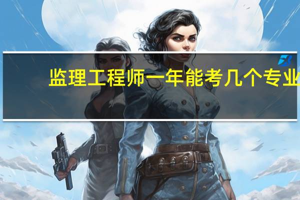 监理工程师一年能考几个专业