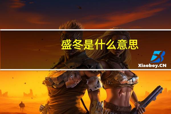 盛冬是什么意思