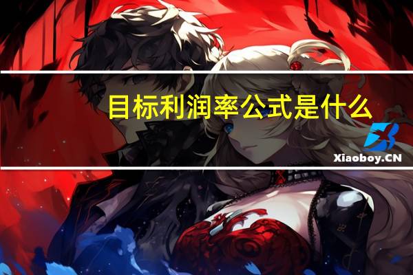 目标利润率公式是什么