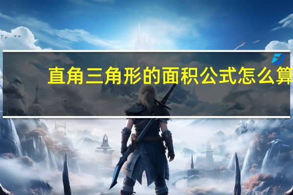 直角三角形的面积公式怎么算