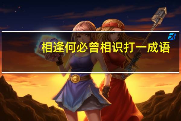 相逢何必曾相识打一成语
